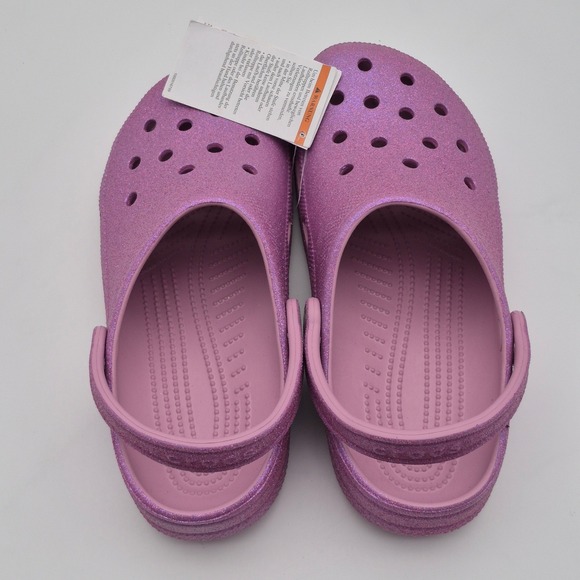 Crocs Classic Clogs Iridescent Glitter Hydrangea Women's Size 7 Shoes Purple - Picture 7 of 12